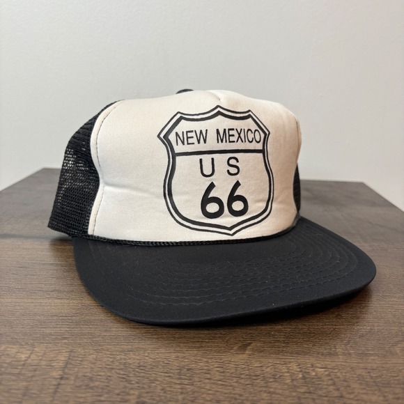 Vintage New Mexico US Route 66 Trucker Hat Speedway Souvenir Travel Cap - Picture 1 of 4